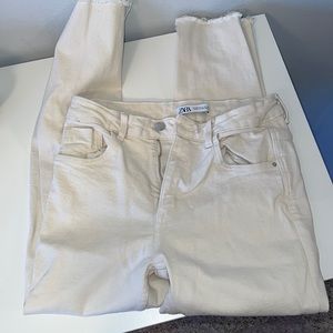ZARA - Cream Stretch Jean